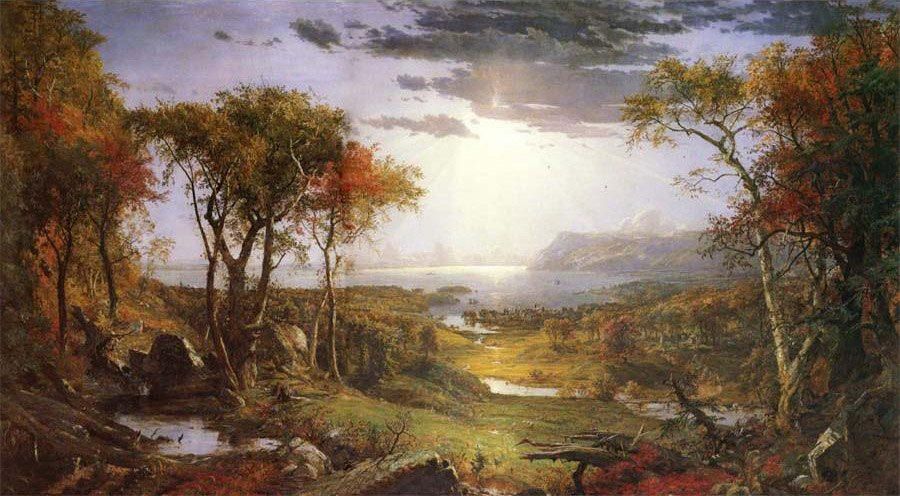 Jasper Francis Cropsey Herbst am Hudson River